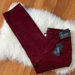 Jones New York Burgundy Straight Leg Pants